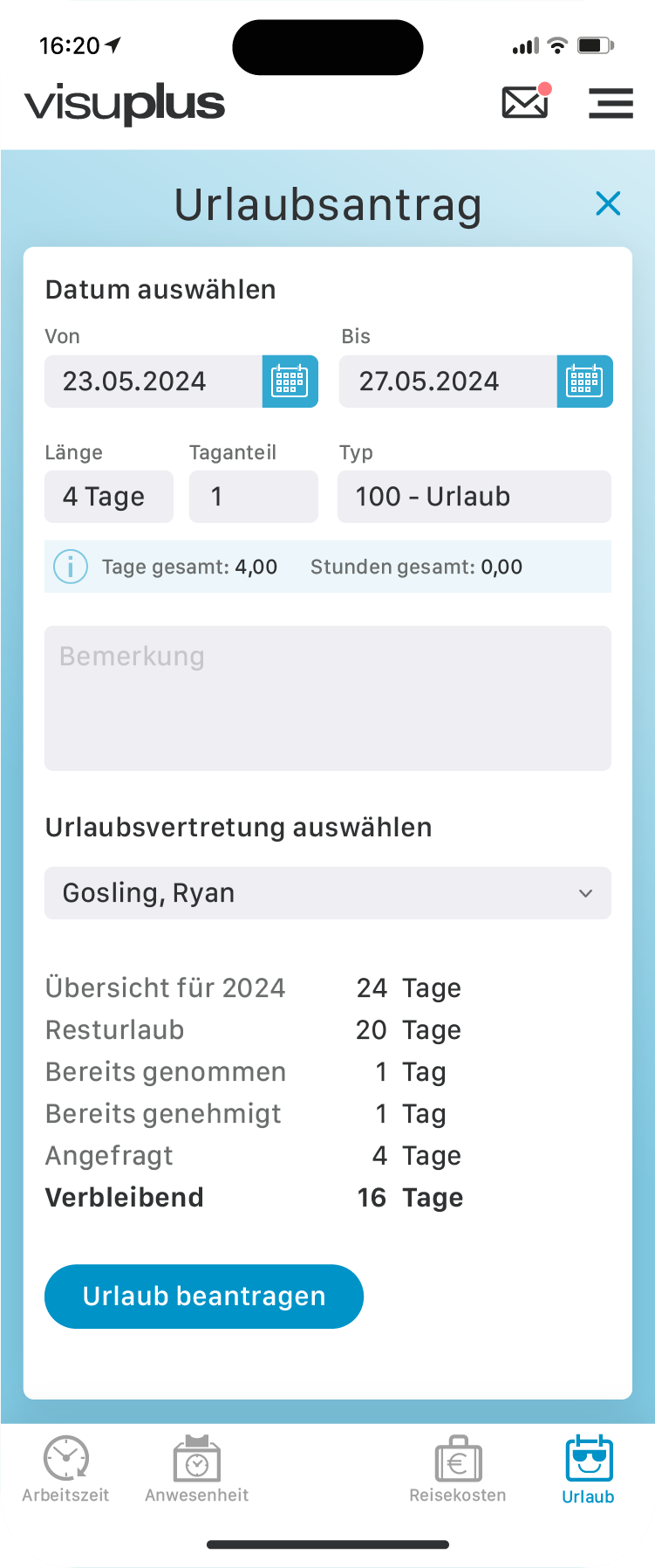 App Bildschirm