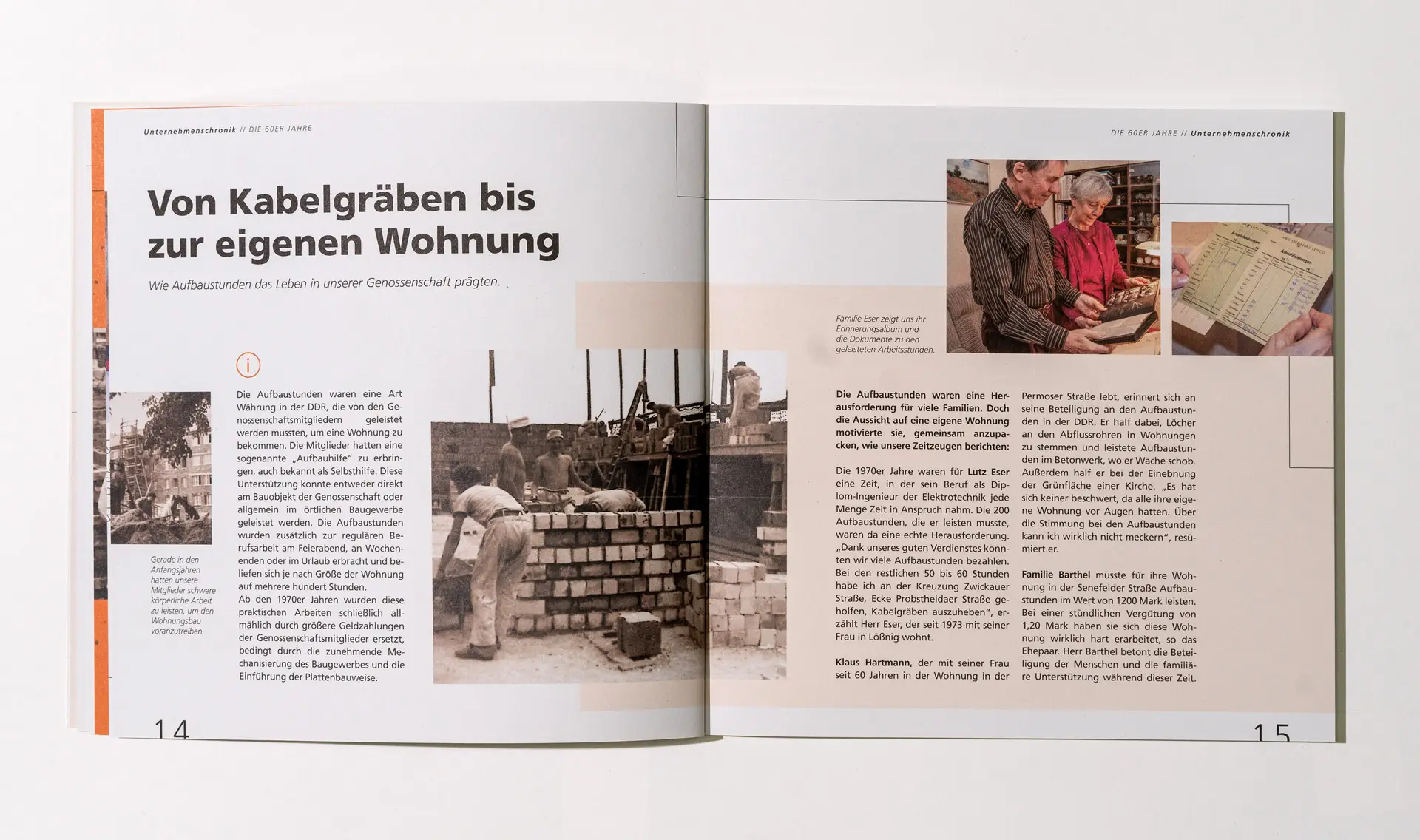 Innenseiten der WBG Kontakt Chronik 