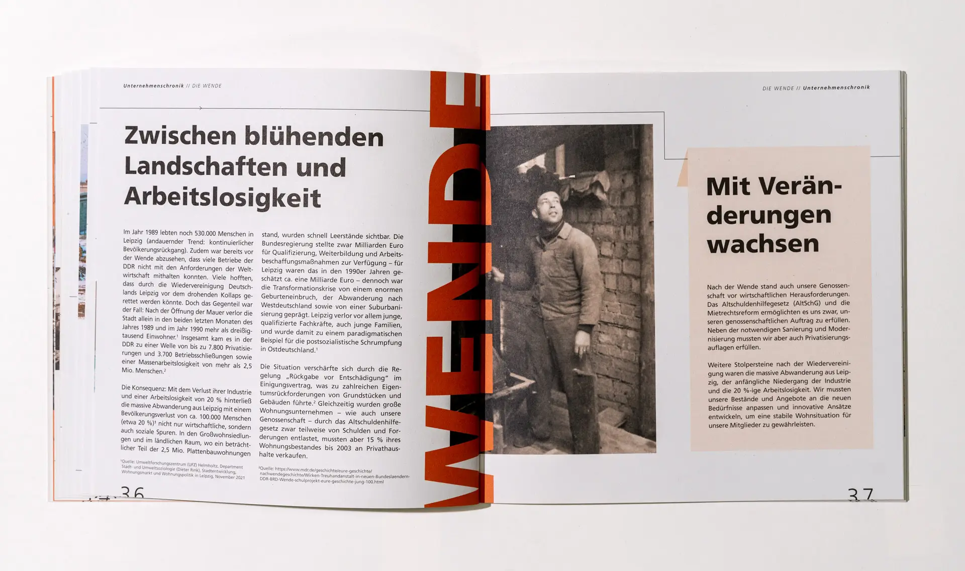 Innenseiten der WBG Kontakt Chronik 