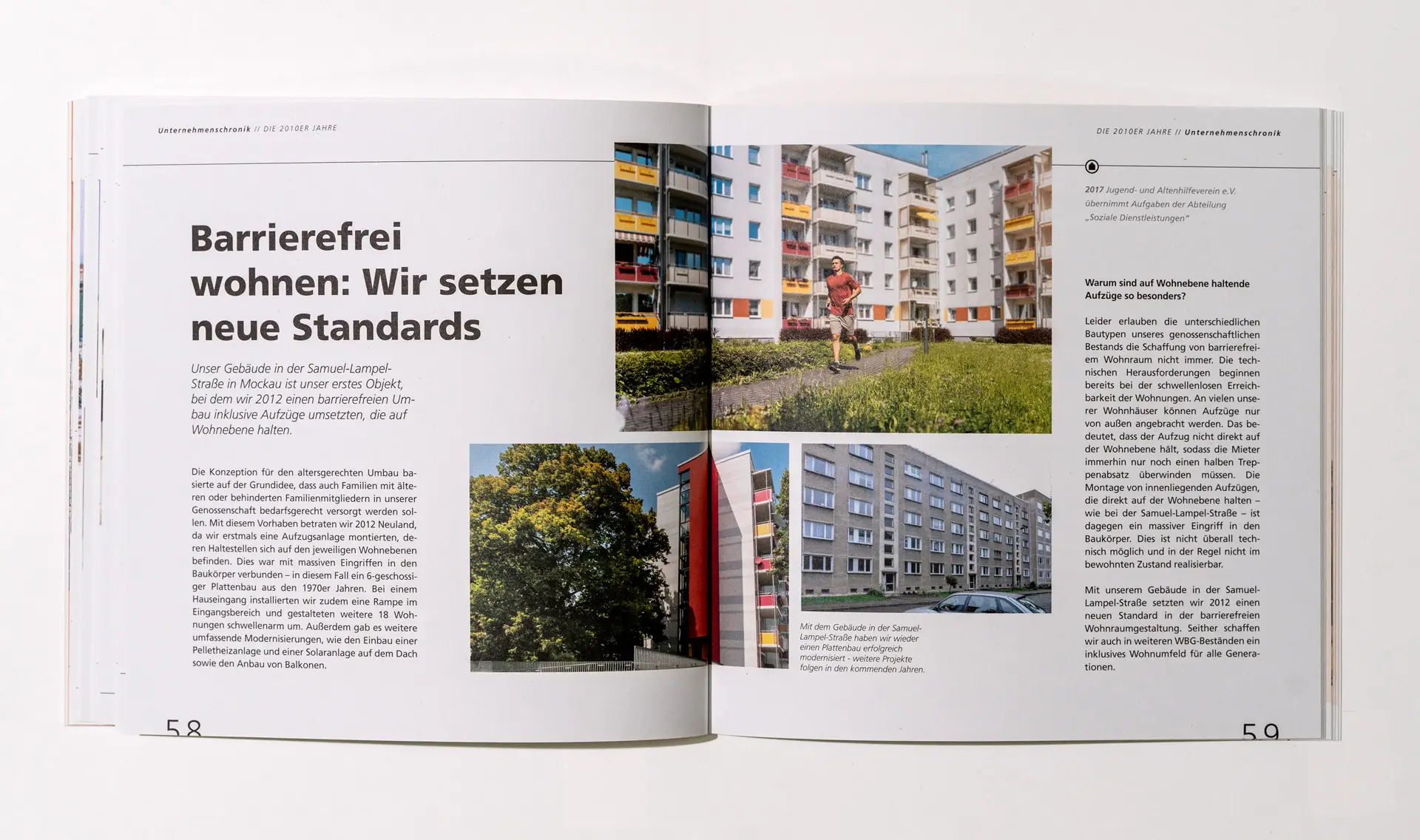 Innenseiten der WBG Kontakt Chronik 