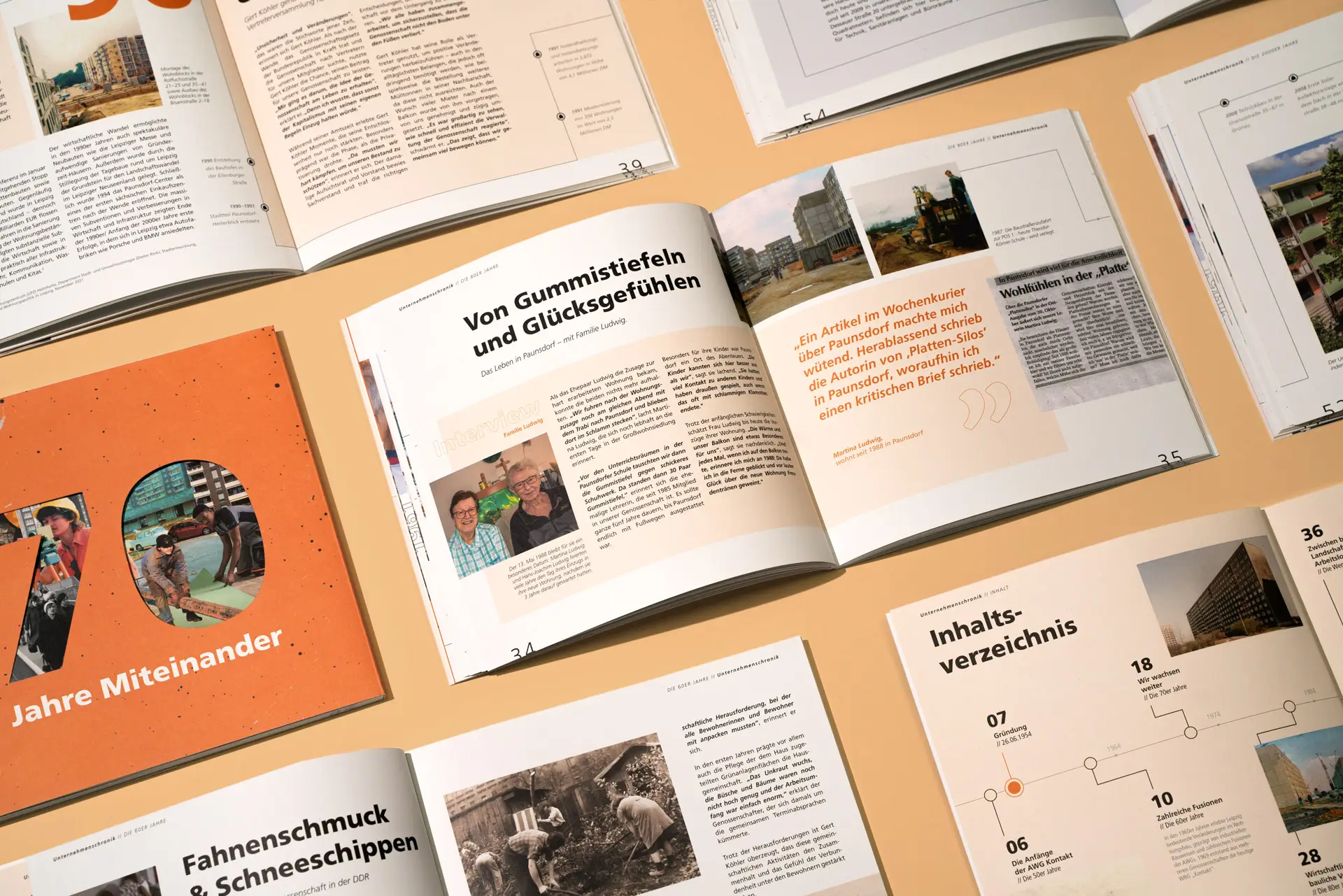 Innenseiten der WBG Kontakt Chronik 