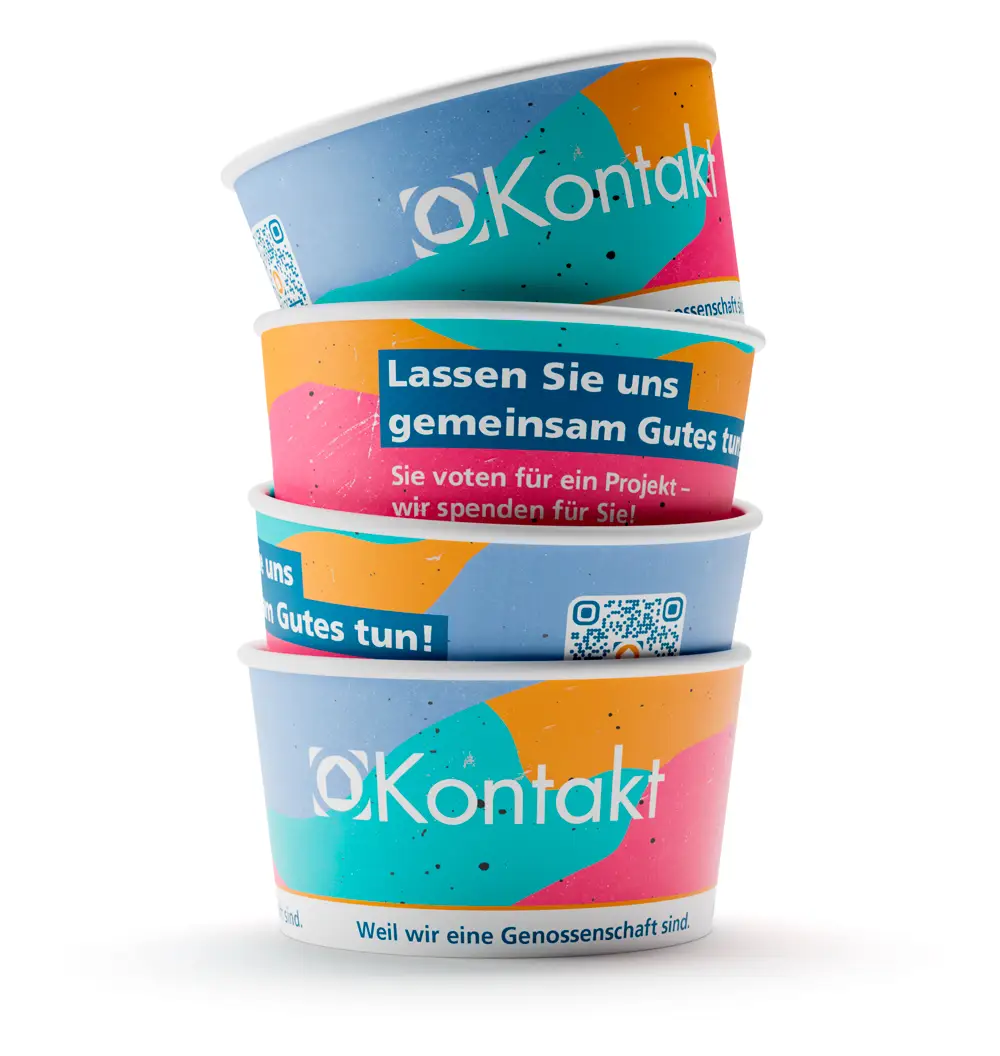 Eisbecher passend zur Imagekampagne